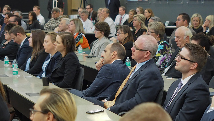 Members of the audience listening to the discussion on compassion at the Starkey Campus in Minneapolis, MN, USA on June 23, 2017. Photo by Jeremy Russell/OHHDL