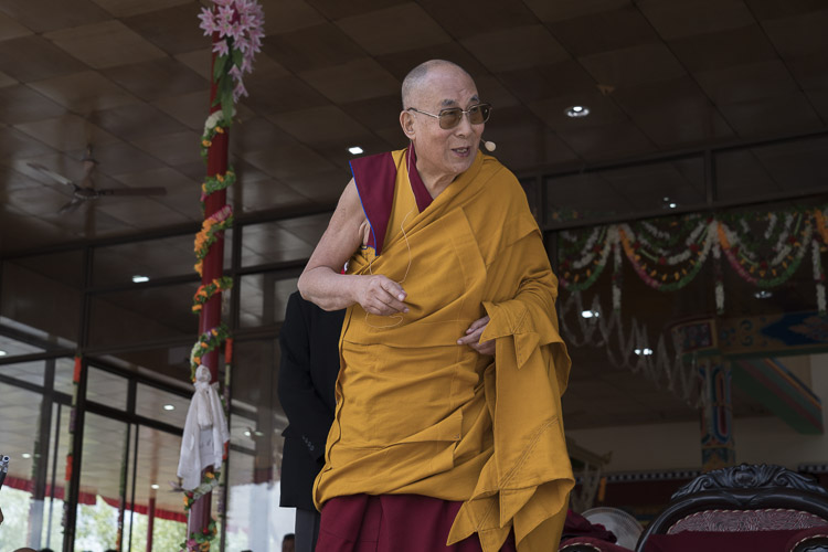 His Holiness the Dalai Lama addressing the crowd during celebrations in honor of his 82nd birthday at the Shiwatsel teaching ground in Leh, Ladakh, J&K, India on July 6, 2017. Photo by Tenzin Choejor/OHHDL His Holiness the Dalai Lama addressing the crowd during celebrations in honor of his 82nd birthday at the Shiwatsel teaching ground in Leh, Ladakh, J&K, India on July 6, 2017. Photo by Tenzin Choejor/OHHDL