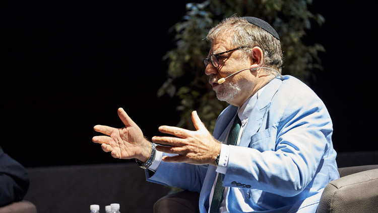 Former president of the European University Institute Joseph Weiler speaking from a Jewish point of view at the inter-religious meeting in Florence, Italy on September 19, 2017. Photo by Olivier Adam Former president of the European University Institute Joseph Weiler speaking from a Jewish point of view at the inter-religious meeting in Florence, Italy on September 19, 2017. Photo by Olivier Adam
