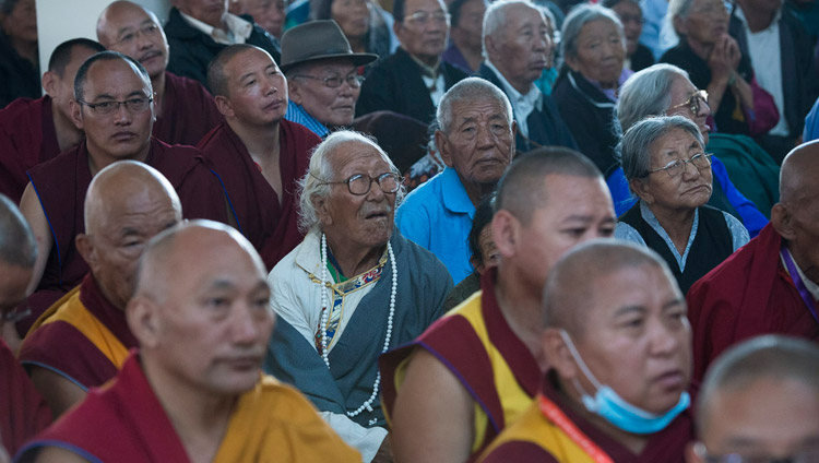 Some of the more than 8000 monks, nuns and members of the Tibetan community attending the inauguration of the new Sera Mey Monastery debate courtyard in Bylakuppe, Karnataka, India on December 21, 2017. Photo by Lobsang Tsering