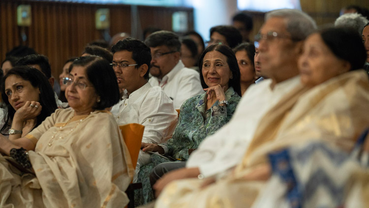 Some of the 1500 audience members listening to His Holiness the Dalai Lama at the IIT auditorium in New Delhi, India on April 24, 2018. Photo by Tenzin Choejor