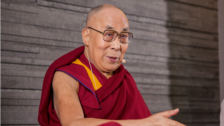 His Holiness the Dalai Lama during his meeting with members of the press in Malmö, Sweden on September 12, 2018. Photo by Malin Kihlström/IM