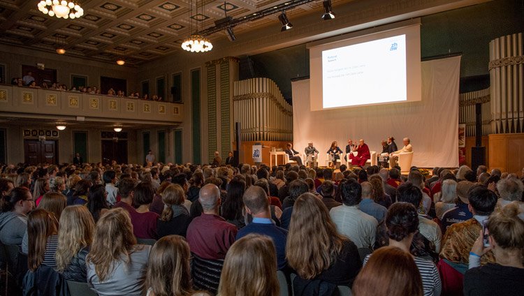 A view from the back of the Zurich University of Applied Sciences' Conference Center during the symposium on "Human Values and Education" in Winterthur, Switzerland on September 24, 2018. Photo by Manuel Bauer