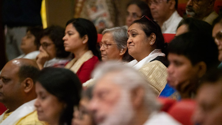 Some of the almost 300 students and faculty listening to His Holiness the Dalai Lama at the Conference on the Concept of ‘Maitri’ or ‘Metta’ in Buddhism at the University of Mumbai in Mumbai, India on December 12, 2018. Photo by Lobsang Tsering