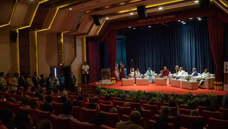 A view of University of Mumbai's Green Technology Auditorium during the inaugural session of the Conference on the Concept of ‘Maitri’ or ‘Metta’ in Buddhism at the University of Mumbai in Mumbai, India on December 12, 2018. Photo by Lobsang Tsering