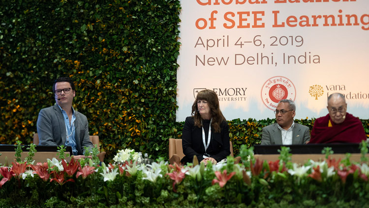 Mexican director of Centro Fox Luis Cabrera delivering his presentation during the panel discussion on the second day of the SEE Learning global launch in New Delhi, India on April 6, 2019. Photo by Tenzin Choejor