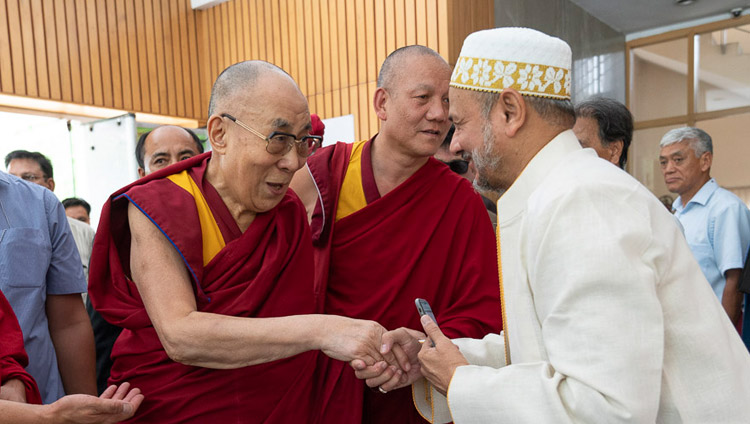 His Holiness the Dalai Lama arriving at the India International Centre to participate in the conference on "Celebrating Diversity in the Muslim World" in New Delhi, India on June 15, 2019. Photo by Tenzin Choejor