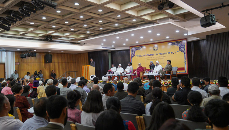 Ashraf Ali Barcha of the Anjuman Imamia Leh addressing the conference on "Celebrating Diversity in the Muslim World" at the India International Centre in New Delhi, India on June 15, 2019. Photo by Tenzin Choejor Ashraf Ali Barcha of the Anjuman Imamia Leh addressing the conference on "Celebrating Diversity in the Muslim World" at the India International Centre in New Delhi, India on June 15, 2019. Photo by Tenzin Choejor