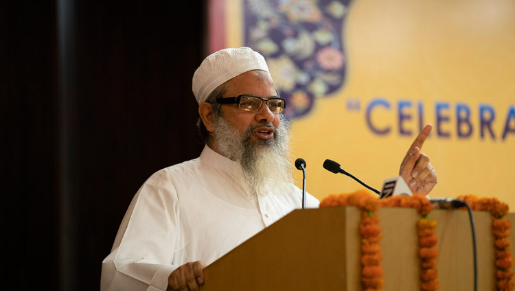 Maulana Mahmud Madani addressing the conference on "Celebrating Diversity in the Muslim World" at the India International Centre in New Delhi, India on June 15, 2019. Photo by Tenzin Choejor