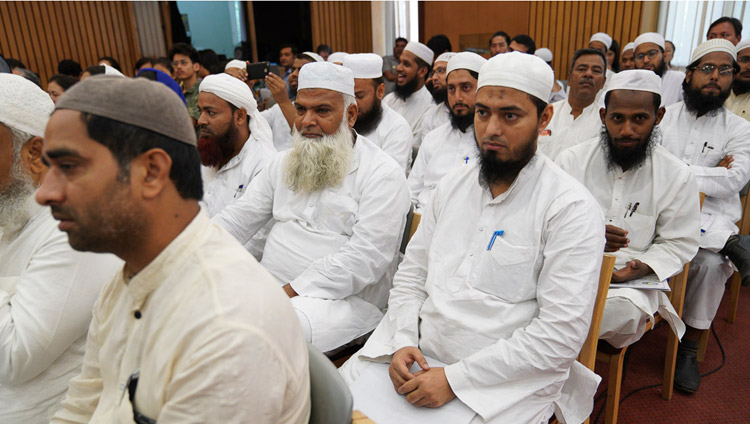 Members of the audience listening to His Holiness the Dalai Lama's address at the conference on "Celebrating Diversity in the Muslim World" at the India International Centre in New Delhi, India on June 15, 2019. Photo by Tenzin Choejor Members of the audience listening to His Holiness the Dalai Lama's address at the conference on "Celebrating Diversity in the Muslim World" at the India International Centre in New Delhi, India on June 15, 2019. Photo by Tenzin Choejor