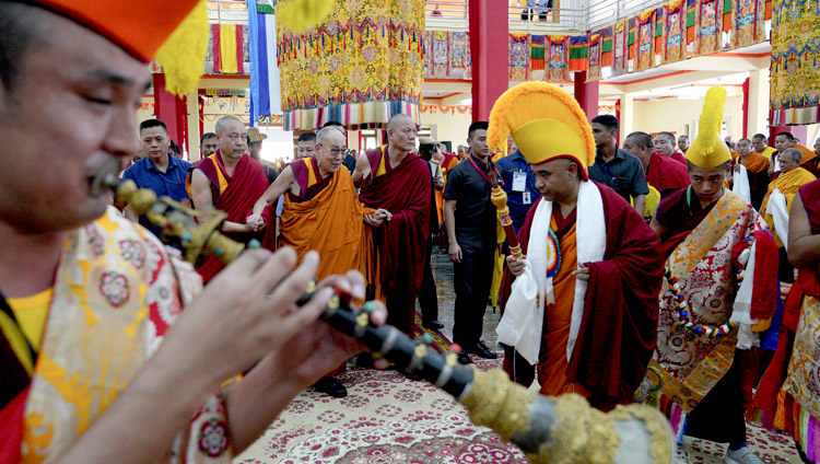 His Holiness the Dalai Lama arriving at Drepung Gomang Monastery in Mundgod, Karnataka, India on December 12, 2019. Photo by Lobsang Tsering