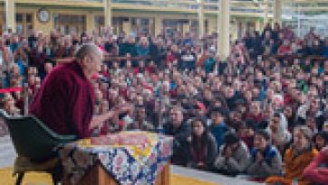 His Holiness the Dalai Lama Meets Foreign Visitors to Dharamsala