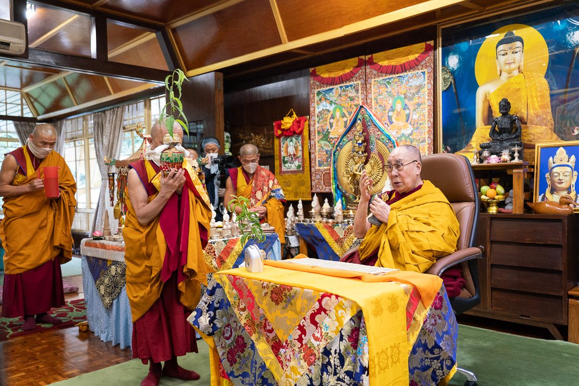 His Holiness with the Monks