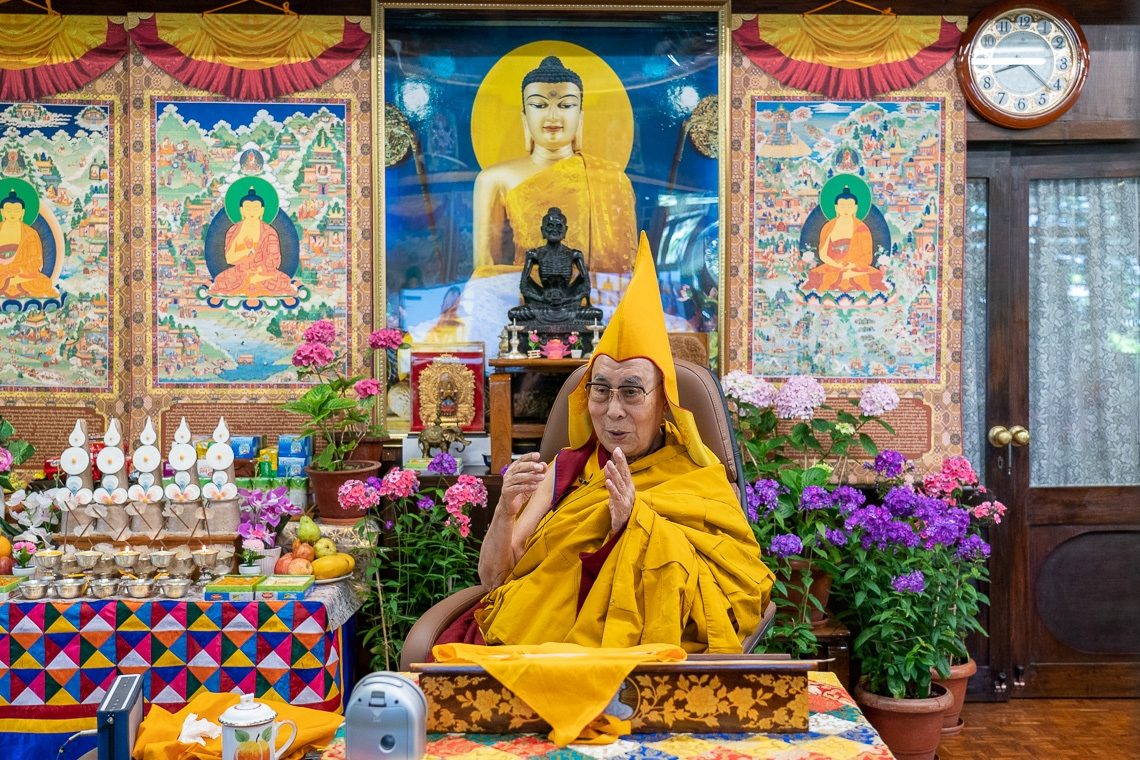 His Holiness giving a short talk online 