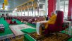 His Holiness Attends a Debate Presentation at the Drepung Gomang Debate Ground