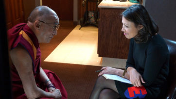 Ann Curry of NBC News Interviews His Holiness the Dalai Lama