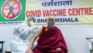 His Holiness the Dalai Lama Receives COVID-19 Vaccine